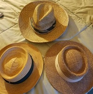 3 Men Straw Hats
